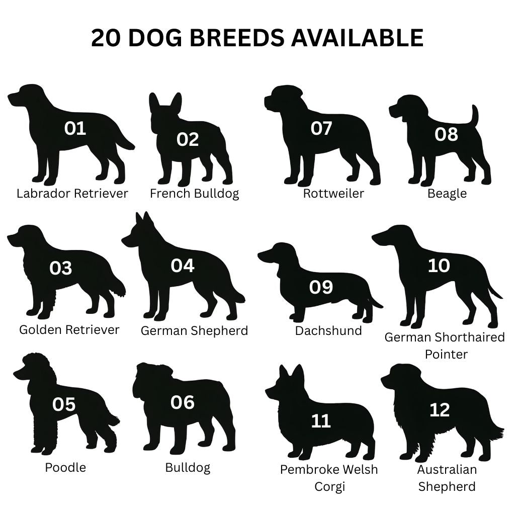 Personalized Dog Memorial with Collar Hole, Square Shape, Die-Cut Premium Metal Signs