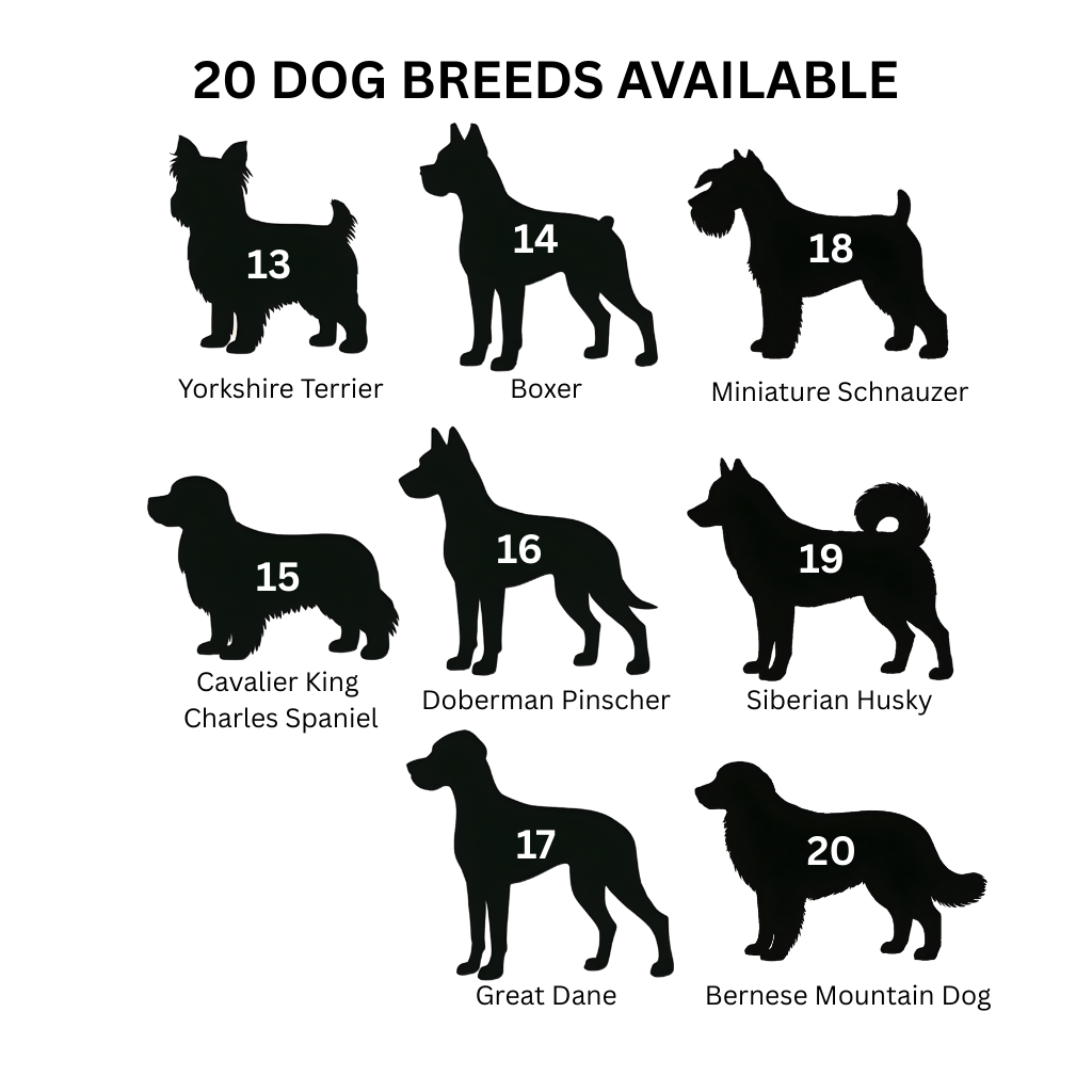 Personalized Dog Memorial with Collar Hole, Square Shape, Die-Cut Premium Metal Signs